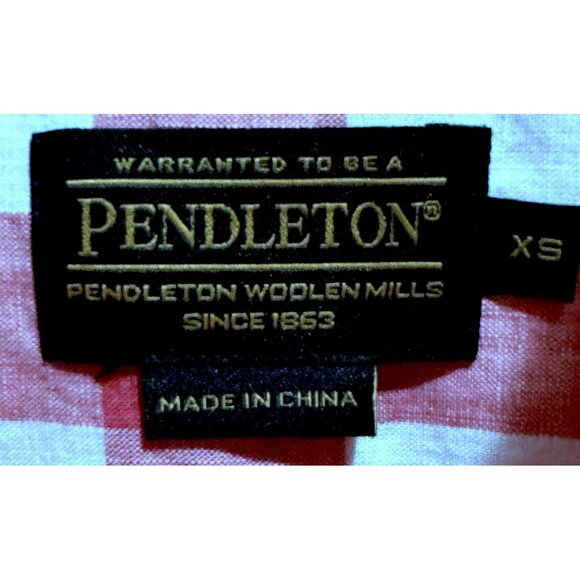 Pendleton Womens Red Rose & White Check LS Cotton Button Down Preppy Shirt XS - Picture 6 of 6